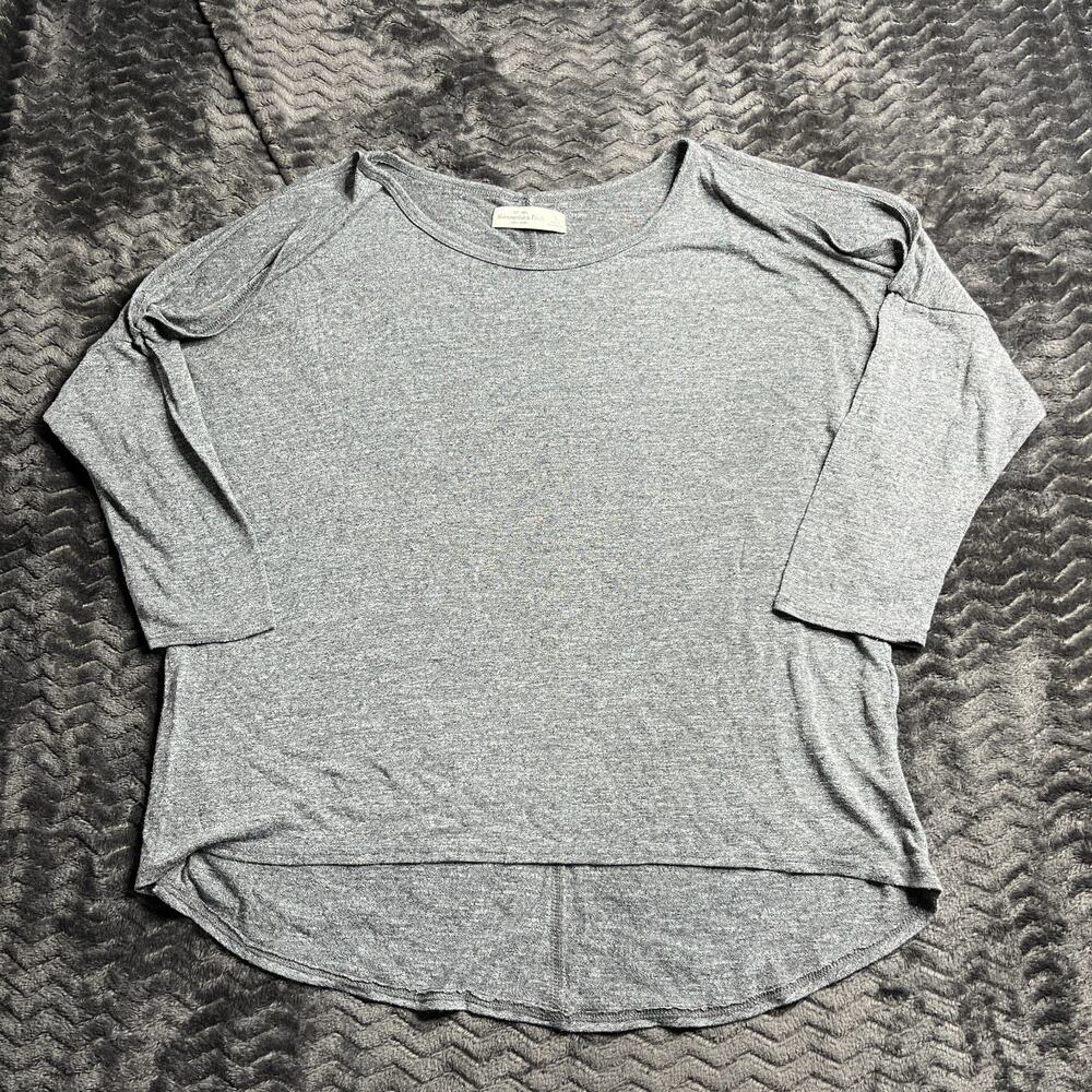 Abercrombie and Fitch soft A&F cozy small long sleeve gray shirt